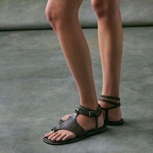 Free People all aboard asymmetric sandal espresso, size 8